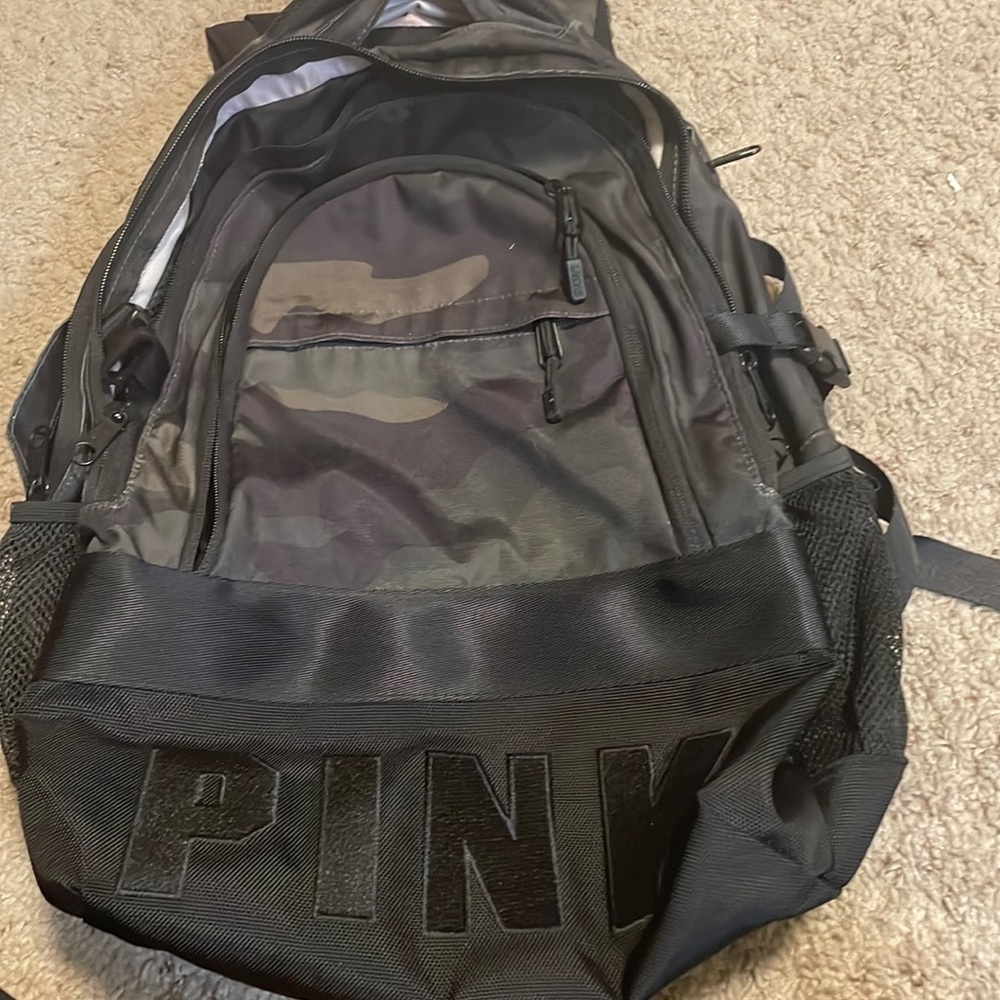 Pink camo student backpack